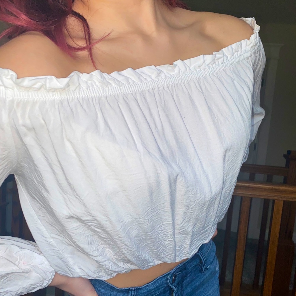 White Brandy Melville Maura Top